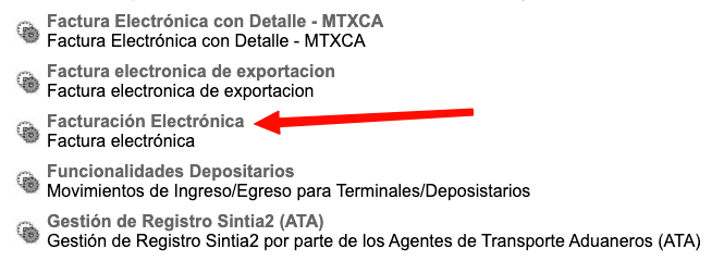Lista de WebServices con Facturación Electrónica destacada